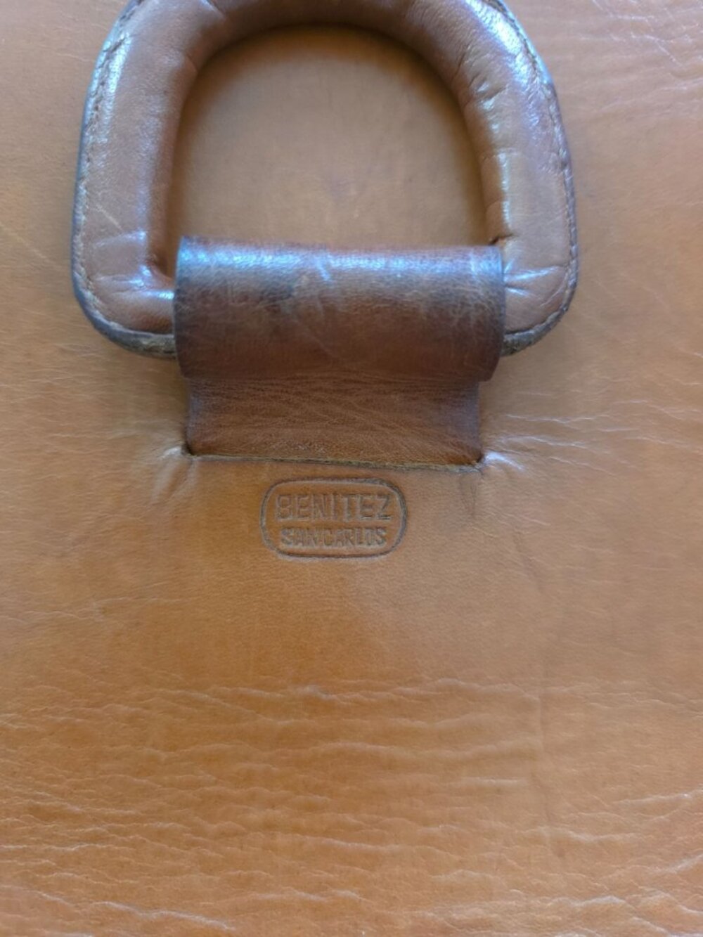 Vintage BENITEZ SAN CARLOS Brown Leather Handmade Crossbody Bag - Picture 6 of 10